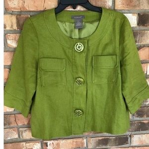 Kenar Linen Cropped Jacket     Small